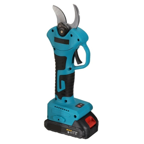 Foarfeci gradinarit - Foarfeca Electrica ZMR 48V 2x Baterii 2000mAh Li-Ion, Motor Brushless, Lame SK5 Otel Carbon, Taiere Crengi 0-30mm, Autonomie 3.5h, Incarcare 2h, Greutate Redusa, Kit Complet: Incarcator, Ulei, Piatra