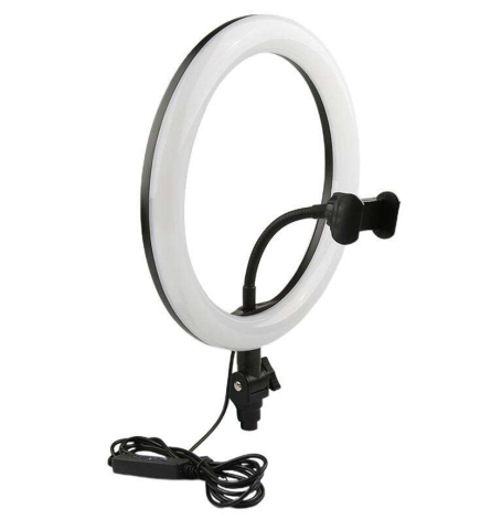 Lampa Ring Light LED Profesionala ZMR 55 cm cu Trepied 210 cm, 3 Moduri de Lumina si Intensitate Reglabila, Alimentare USB, Telecomanda & Suport Telefon – Iluminare Premium pentru Fotografii, Video, M [5]
