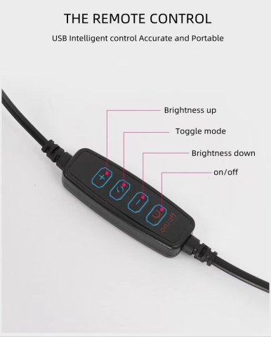 Lampa Ring Light LED Profesionala ZMR 55 cm cu Trepied 210 cm, 3 Moduri de Lumina si Intensitate Reglabila, Alimentare USB, Telecomanda & Suport Telefon – Iluminare Premium pentru Fotografii, Video, M [1]