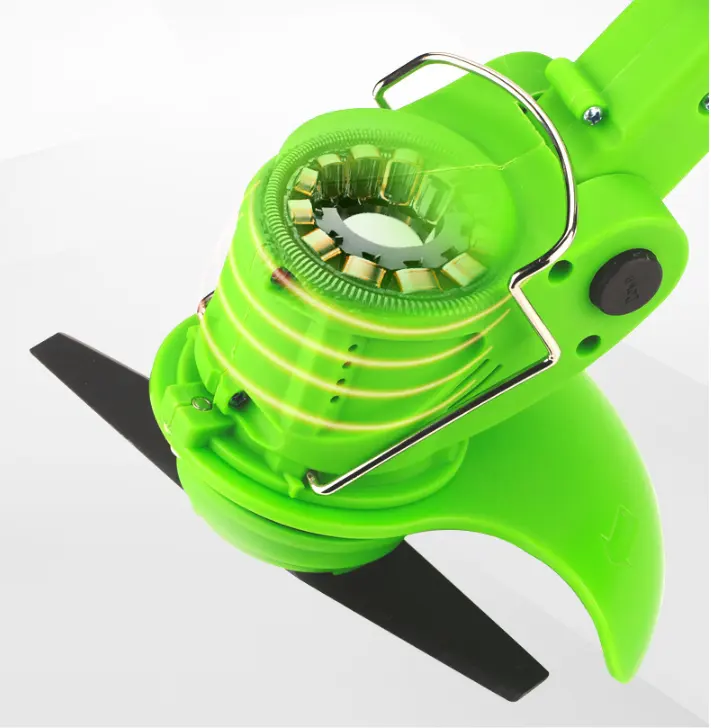 Motocoasa Electrica Profesionala ZMR 48V, 2x Acumulatori 4000mAh, 18000 RPM, Motor 1800W, Disc Metalic 15cm, 2 Cutite Otel, 5 Cutite Plastic, Brat Ajustabil 90-120cm, Cap Rotativ 90°, Autonomie 4h, In [6]