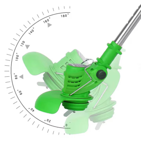 Motocoasa Electrica Profesionala ZMR 48V, 2x Acumulatori 4000mAh, 18000 RPM, Motor 1800W, Disc Metalic 15cm, 2 Cutite Otel, 5 Cutite Plastic, Brat Ajustabil 90-120cm, Cap Rotativ 90°, Autonomie 4h, In [4]