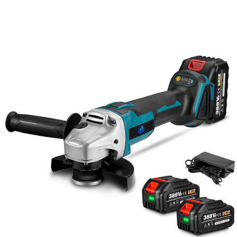 Scule electrice & unelte - Polizor unghiular fara fir ZMR 125mm, 500W, 48V, motor fara perii, 3 trepte viteza, 2 acumulatori 1.5Ah, afisaj LED nivel baterie, maner lateral, blocare ax, protectie disc, carcasa aluminiu, incarcat