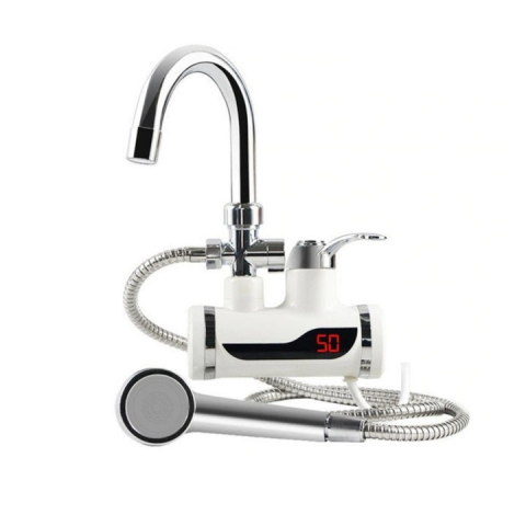 Robinet Electric Instant cu Dus, Apa Calda 30-60°C, 3000W, Afisaj LED, Pipa Rotativa 360°, Debit 1.5-2L/min, Economie de Energie, Montaj Simplu, Ideal pentru Bucatarie, Baie, Case de Vacanta [1]