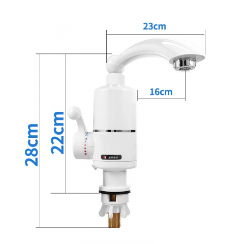 Robinet Electric cu Incalzire Instantanee, Apa Calda 30-60°C, 3000W, Afisaj LED, Pipa Rotativa 360°, Debit 2.5L/min, Protectie IPX4, Instalare Rapida, Ideal pentru Bucatarie, Baie, Garaj, Case de Vaca [4]