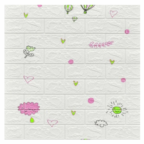 Set 10 Panouri Decorative Autoadezive 3D ZMR, 70x77 cm, Model 'Cer Jucaus', Grosime 3 mm, Material PVC Rezistent, Acoperire: 5,4 mp – Design Artistic cu Elemente Desenate [3]