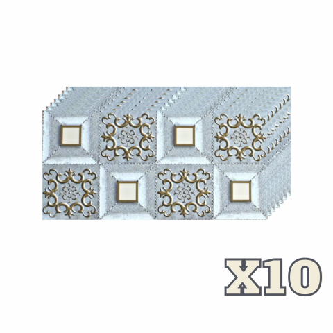 Placi Imitatie Marmura Autoadezive - Set 10 Placi Imitatie Marmura Autoadezive ZMR, 30x60 cm,