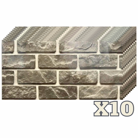 Placi Imitatie Marmura Autoadezive - Set 10 Placi Imitatie Marmura Autoadezive ZMR, 30x60 cm, Textura 'Piatra Gri', Grosime 2 mm, Material PVC Rezistent, Acoperire: 1,8 mp – Eleganta si Stil pentru Camerele Tale