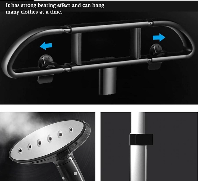 Aparat de calcat profesional Garment Steamer DSP, Vertical, Putere 2000 W, 4 Trepte de putere, Talpa metalica, Capacitate bazin 2.5 L, Dubla protectie la supraincalzire [6]