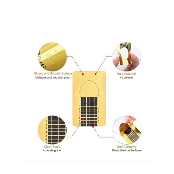 Set 500 sabloane dreptunghiulare pentru constructie unghii [3]