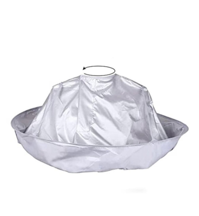 Pelerina de tuns, 60cm, gri argintiu, design umbrela, pentru barbati, 1 bucata [2]