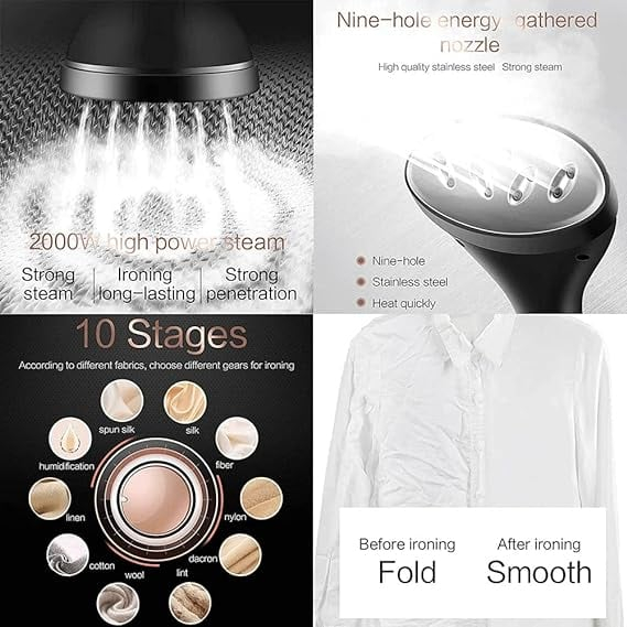 Aparat de calcat profesional Garment Steamer DSP, Vertical, Putere 2000 W, 4 Trepte de putere, Talpa metalica, Capacitate bazin 2.5 L, Dubla protectie la supraincalzire [5]