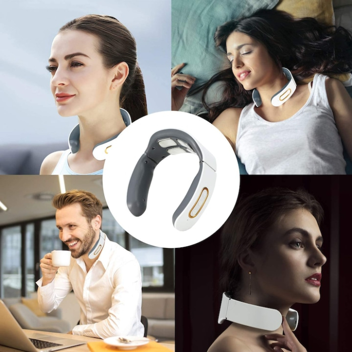 Aparat de Masaj Cervical cu Impuls Electromagnetic pentru durerile de gat si spate , 4 Electrozi, 6 tipuri de masaj, 9 nivele de intensitate [5]