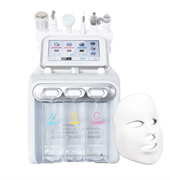 Aparat Profesional Cosmetic Rejuvenare Faciala 7 in 1 Multifunctional, Masca LED, Hidrogenare, Dermabraziune, Hydra Beauty, Anti-Imbatranire, Lifting, Indepartarea ridurilor [3]