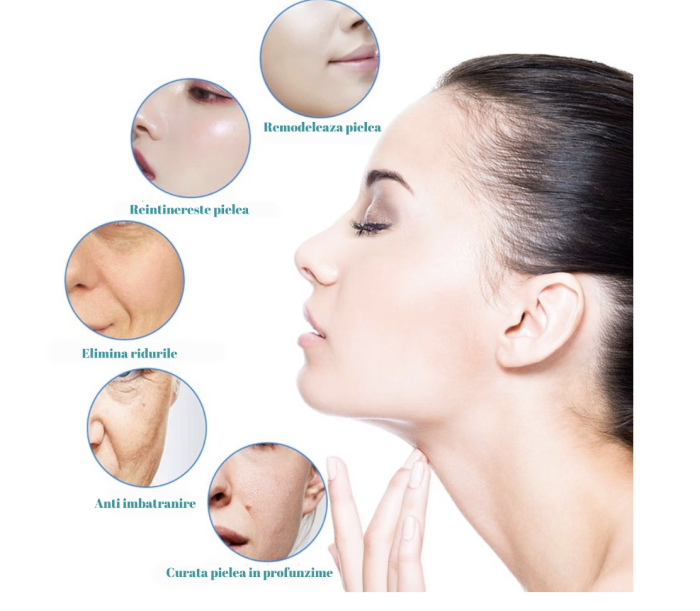 Aparat Profesional Cosmetic Rejuvenare Faciala 7 in 1 Multifunctional, Masca LED, Hidrogenare, Dermabraziune, Hydra Beauty, Anti-Imbatranire, Lifting, Indepartarea ridurilor [9]