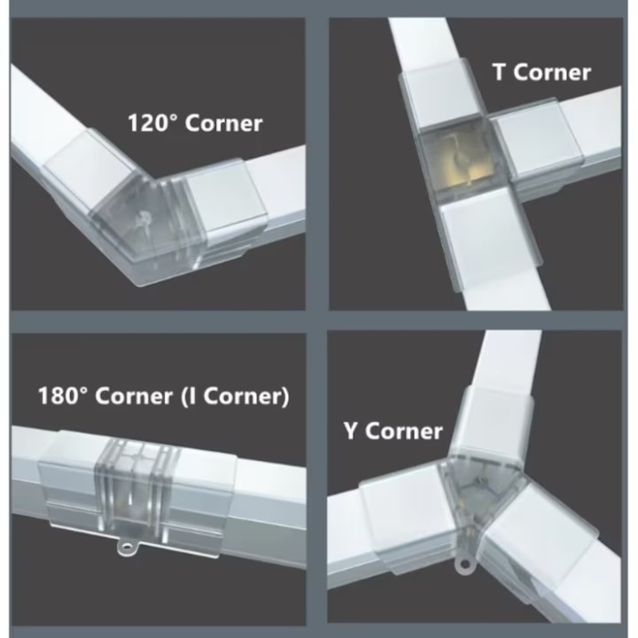 Aplica LED Hexagon HoneyComb, 14 Hexagoane, garaj atelier barbershop 4840x2430cm, 672W, 70000 lumeni [6]