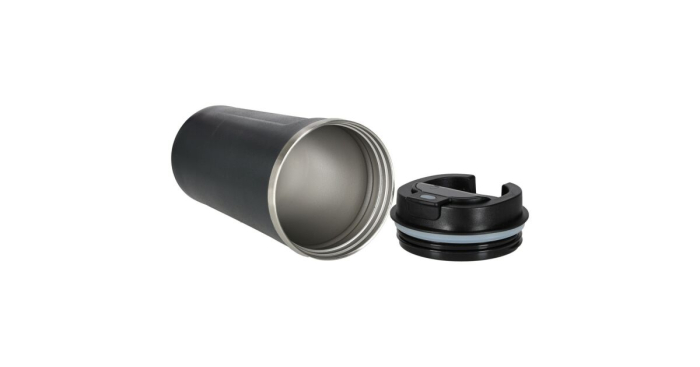 Cana termoizolanta pentru cafea, din otel inoxidabil, cu structura dubla si capac, rezistenta la rugina si etansa, potrivita pentru cafea, ceai, ciocolata calda, lapte etc., 510 ml, negru [3]
