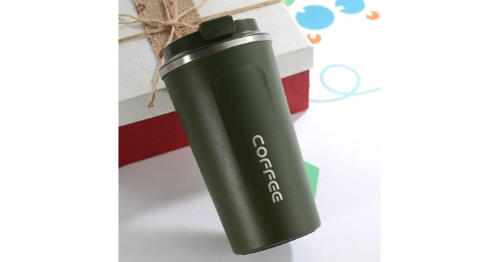 Cana termos cafea, portabila, Interior din inox, Capacitate 510 ml, Cafea sau alte bauturi, Verde [2]