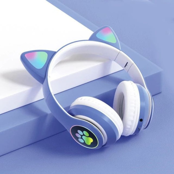 Casti audio copii, Protect, RGB, Bluetooth, Albastru [2]