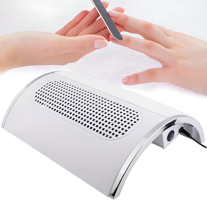 Colector, aspirator praf unghii profesional cu 3 ventilatoare, 40W, Alb [6]