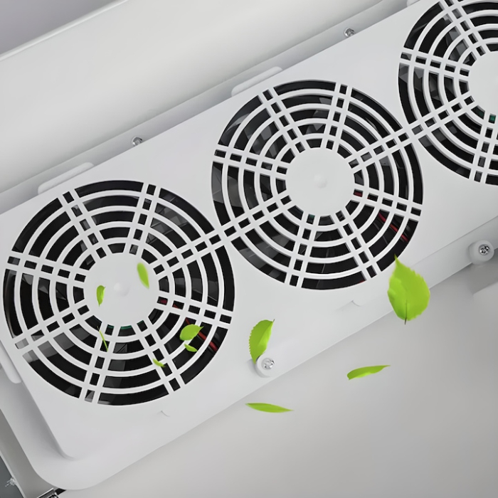 Colector, aspirator praf unghii profesional cu 3 ventilatoare, 40W, Alb [4]