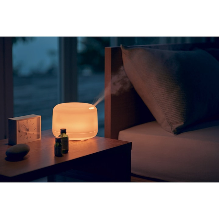 Difuzor Aromaterapie cu ultrasunete si Umidificator cu led, Lampa de veghe, silentios, 500 ml, programabil, Alb [5]