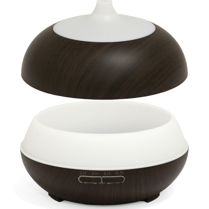 Difuzor Ulei/Aromaterapie cu ultrasunete 550ml, 8 culori LED, Telecomanda, Silentios, Oprire automata, Stejar inchis [3]