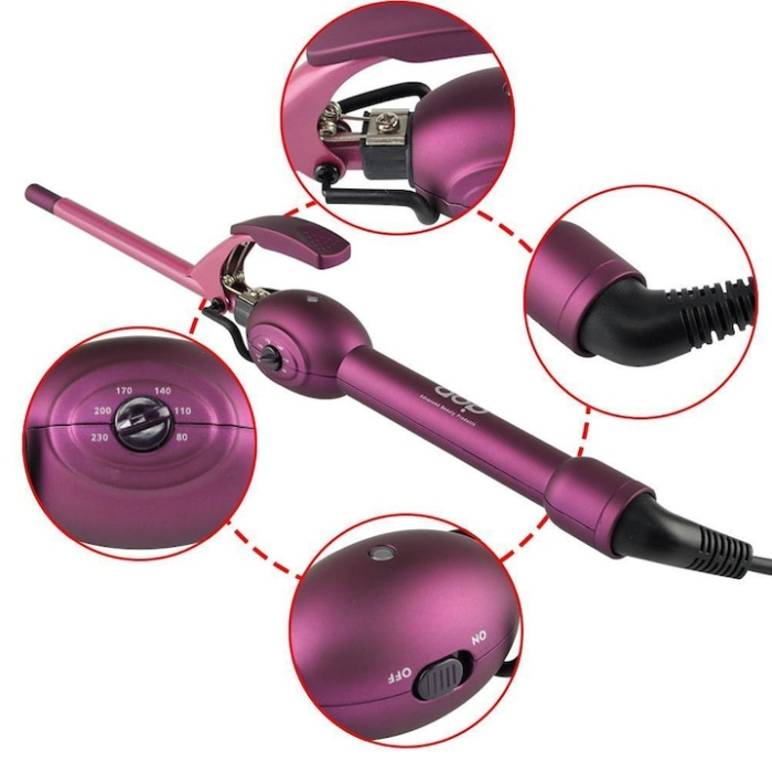 et Ondulator Par Profesional Perfect Ceramic Bucle Afro 13cm Barrel Perfect, 45W, 50-230 grade, Roz [5]