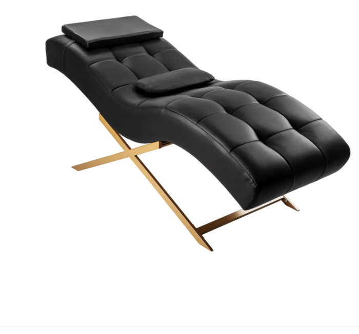 Fotoliu de relaxare, ZoePRO COOL, canapea cosmetica, perne suplimentare, negru 180x70cm [2]