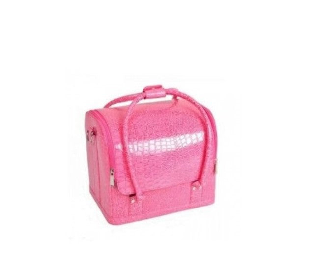 Geanta cosmetice cu organizator, aspect piele crocodil, Beauty Case [3]