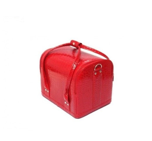 Geanta cosmetice cu organizator, aspect piele crocodil, Beauty Case [2]