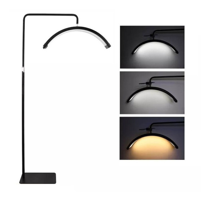 Lampa Profesionala Led Semiluna, Gene, manichiura ZoePRO COOL ALB 23Inch negru [2]