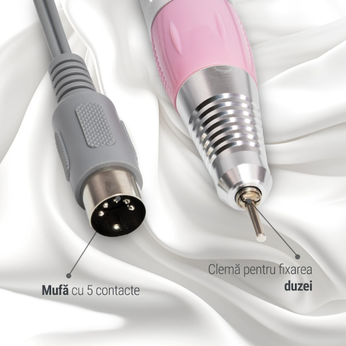 Mandrina rezerva pentru freza electrica, ZS-601, ZS-602, 25000 rotatii, Roz [6]