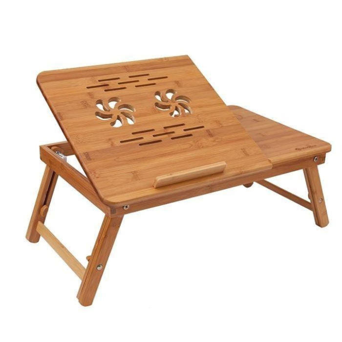 Masa pliabila din Lemn Bambus pentru laptop cu design Ergonomic [5]