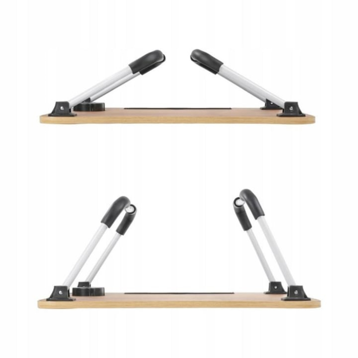 Masa pliabila multifunctionala, Pentru laptop sau mic dejun la pat, Crem, Crem [6]