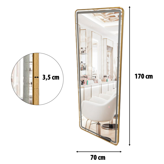Mobilier salon Post de lucru coafor Oglinda LED , 170x70 cm, cu touch [3]