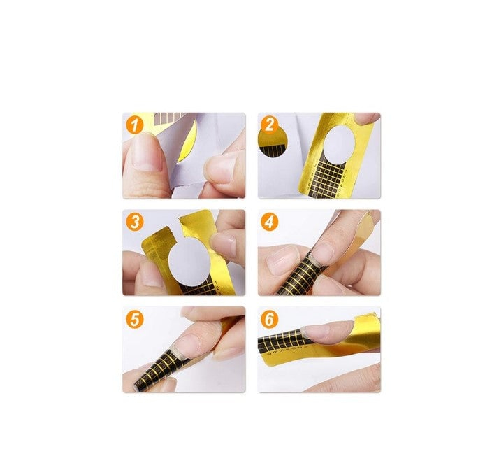 Set 500 sabloane dreptunghiulare pentru constructie unghii [4]