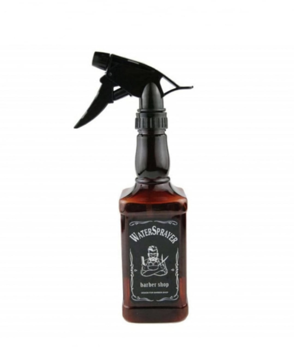 Spray apa CSD pentru frizerie sau coafor, pulverizator in forma de sticla Whisky, 500 ml [3]
