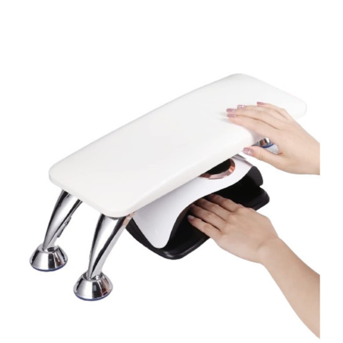 Suport de maini pentru manichiura, 50.5 x 15.5 cm, alb [2]
