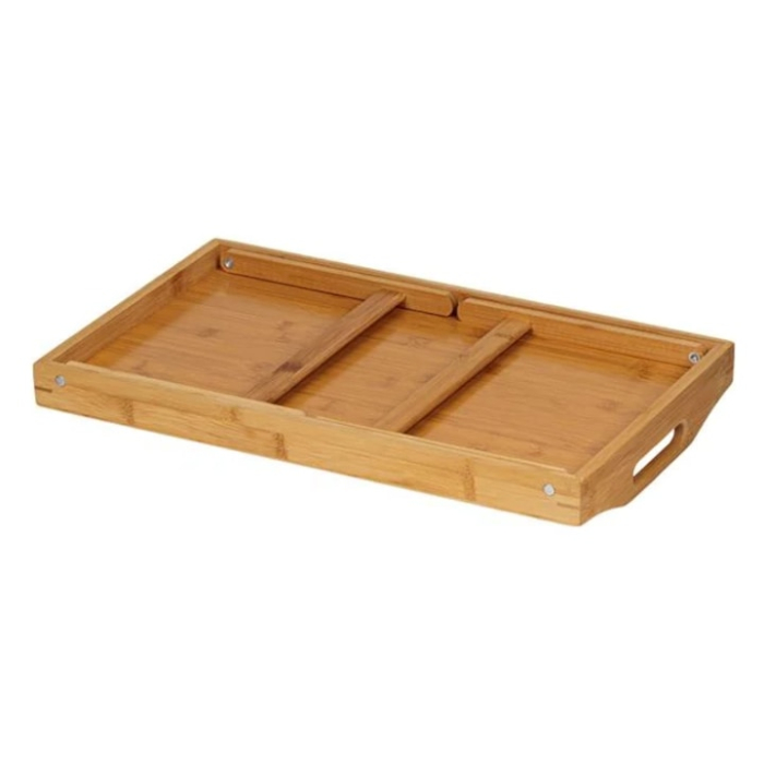 Tava de servire pliabila cu manere, 50x30x5.5cm, bambus [2]