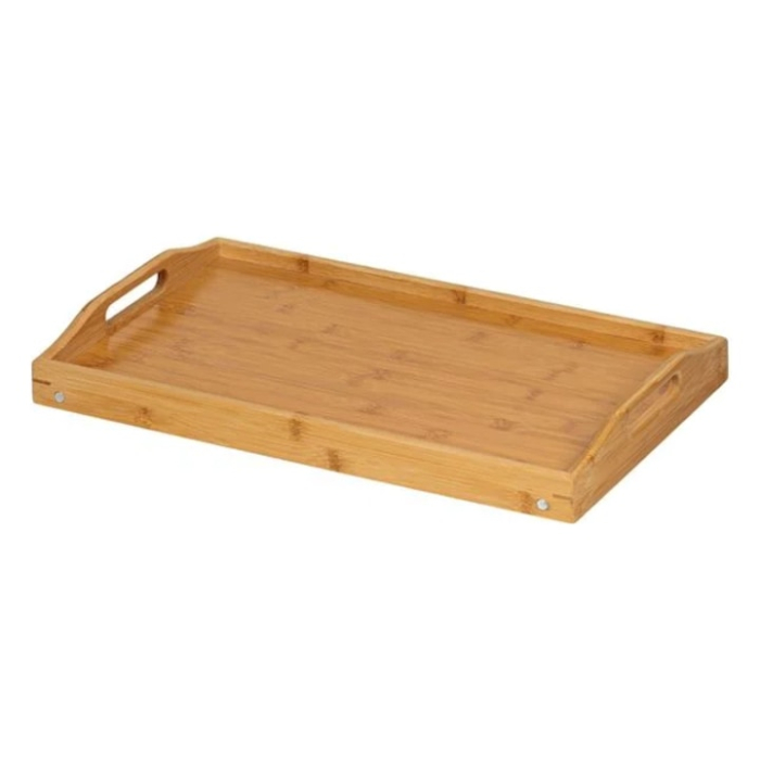 Tava de servire pliabila cu manere, 50x30x5.5cm, bambus [3]