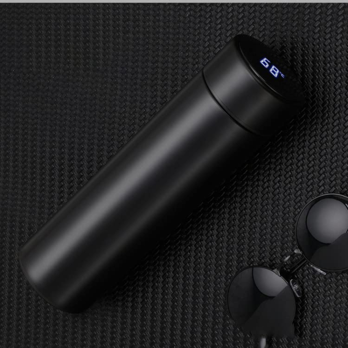 Termos smart cu afisaj led, indicator temperatura, 500 ml, negru, otel inoxidabil [6]