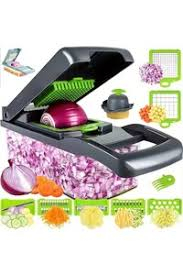 Tocator de legume manual, 16in1, Gri/Verde [4]
