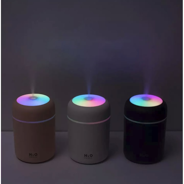 Umidificator de Aer cu Difuzor Aromaterapie pentru Casa, Birou si Masina, 300ML, Gri [2]