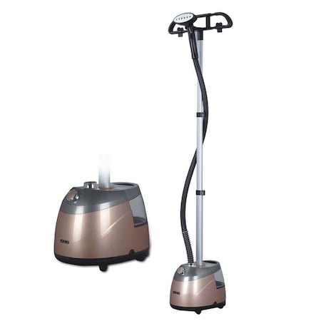 Aparat de calcat - Aparat de calcat profesional Garment Steamer DSP, Vertical, Putere 2000 W, 4 Trepte de putere, Talpa metalica, Capacitate bazin 2.5 L, Dubla protectie la supraincalzire