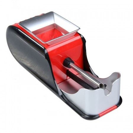 Aparat de facut tigari - Aparat Electric Profesional de Facut Tigari SIKS, Injector de Tutun, Design Ergonomic, Accesorii Incluse, Compact, Culoare Rosu Negru