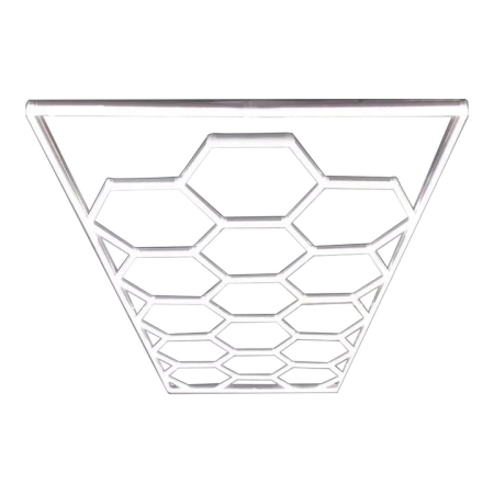 Aplica LED Hexagon HoneyComb, 14 Hexagoane, garaj atelier barbershop 4840x2430cm, 672W, 70000 lumeni [1]