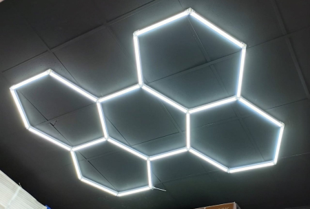 Aplica LED Hexagon HoneyComb, 5 Hexagoane Tavan/Perete 2548x1715 [1]