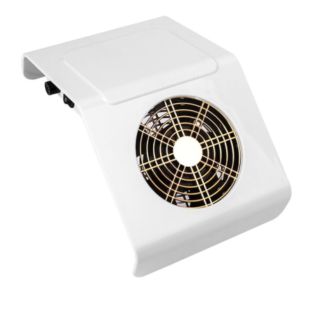 Aspiratoare Praf - Aspirator unghii profesional, Rqiurpn, 40W, cu suport pentru brate din piele, Alb