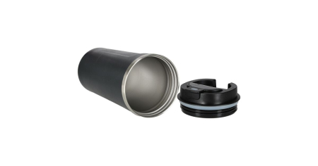 Cana termoizolanta pentru cafea, din otel inoxidabil, cu structura dubla si capac, rezistenta la rugina si etansa, potrivita pentru cafea, ceai, ciocolata calda, lapte etc., 510 ml, negru [2]
