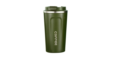 Cana termos cafea, portabila, Interior din inox, Capacitate 510 ml, Cafea sau alte bauturi, Verde [0]